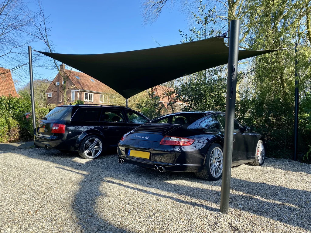 ShadowArt Carport zonnezeil op maat van ShadowArt